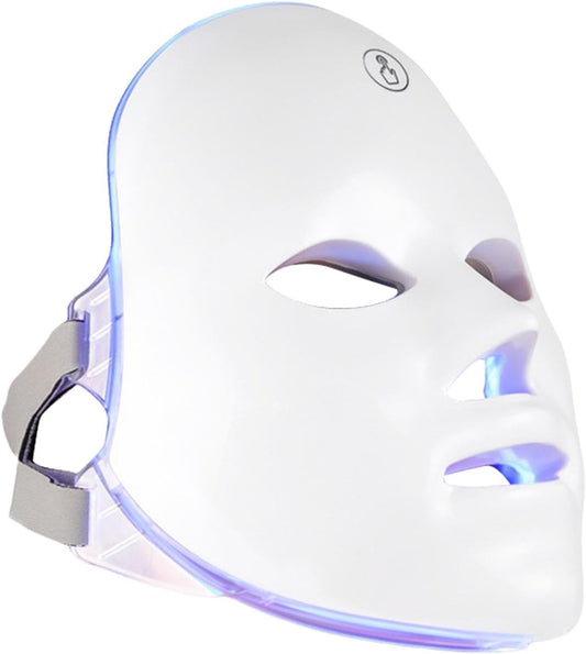 Masque LED Pour Le Visage,Soins De La Peau Avec Masque LED - Masque De Soin De La Peau Du Visage À Lumière LED 7 Couleurs - Masque De Beauté LED Rechargeable Pour Usage Domestique, Out De